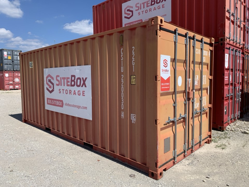 2013454dd w/ lock boxes | 20' double door shipping container (cargo worthy)