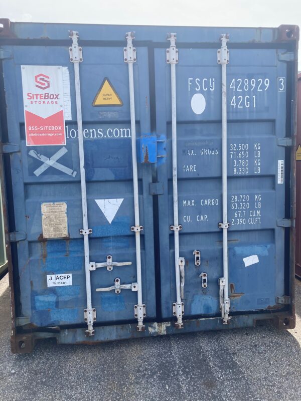 fscu428929 3 40' storage container (cargo worthy)