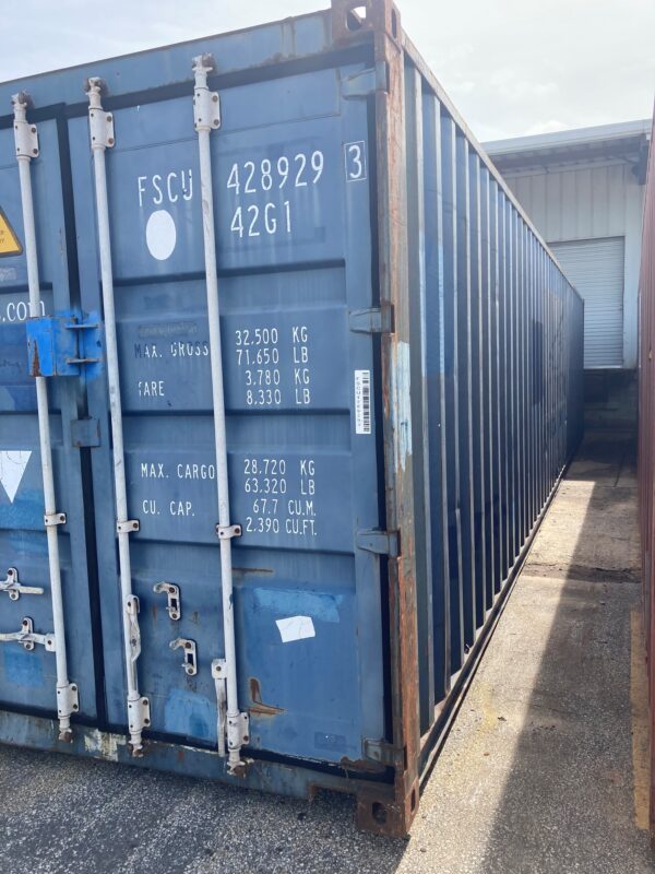 fscu428929 3 40' storage container (cargo worthy)