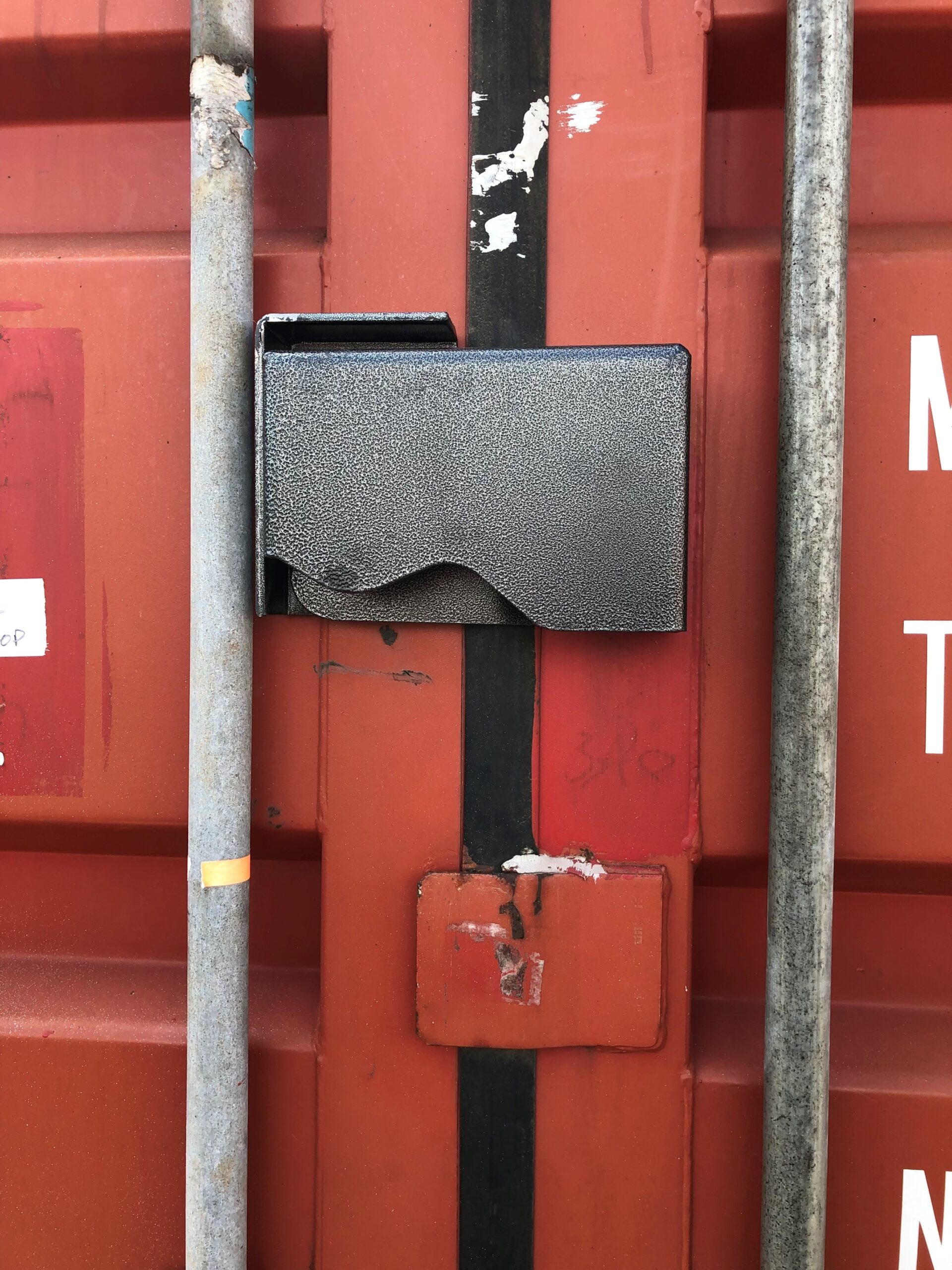 shipping container bolt on lock box