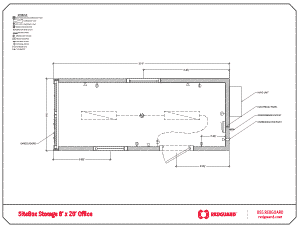 SiteBox 8'x20' Office Floor Plan