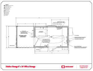 SiteBox 8'x20' Office/Storage Floor Plan