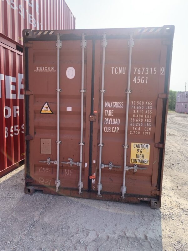tcnu767315 9 | 40' high cube shipping container (cargo worthy)