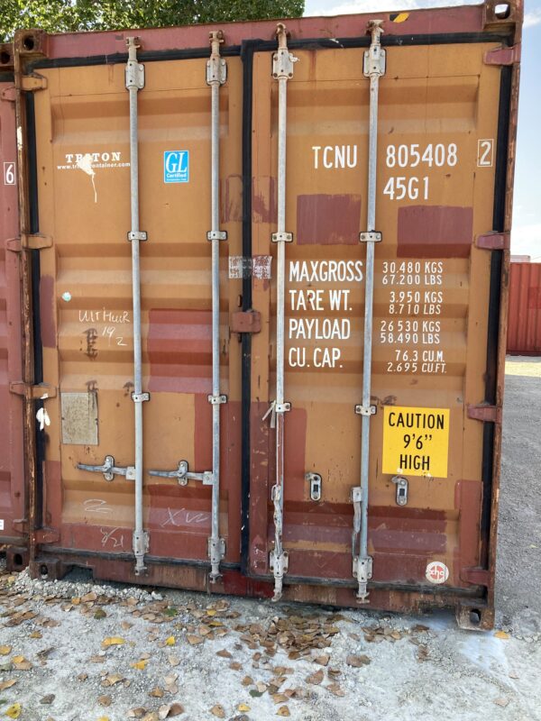 tcnu805408 2 | 40' high cube shipping container (cargo worthy)