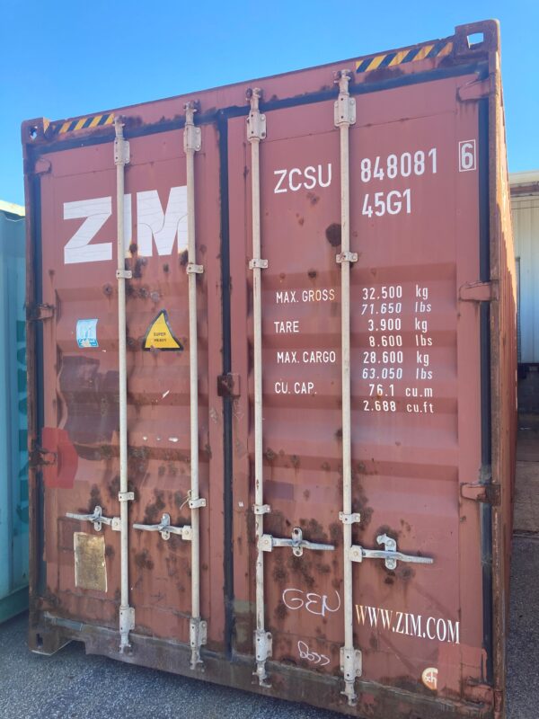 zcsu848081 6 40' high cube container (cargo worthy)
