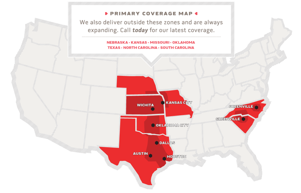 SiteBox coverage area